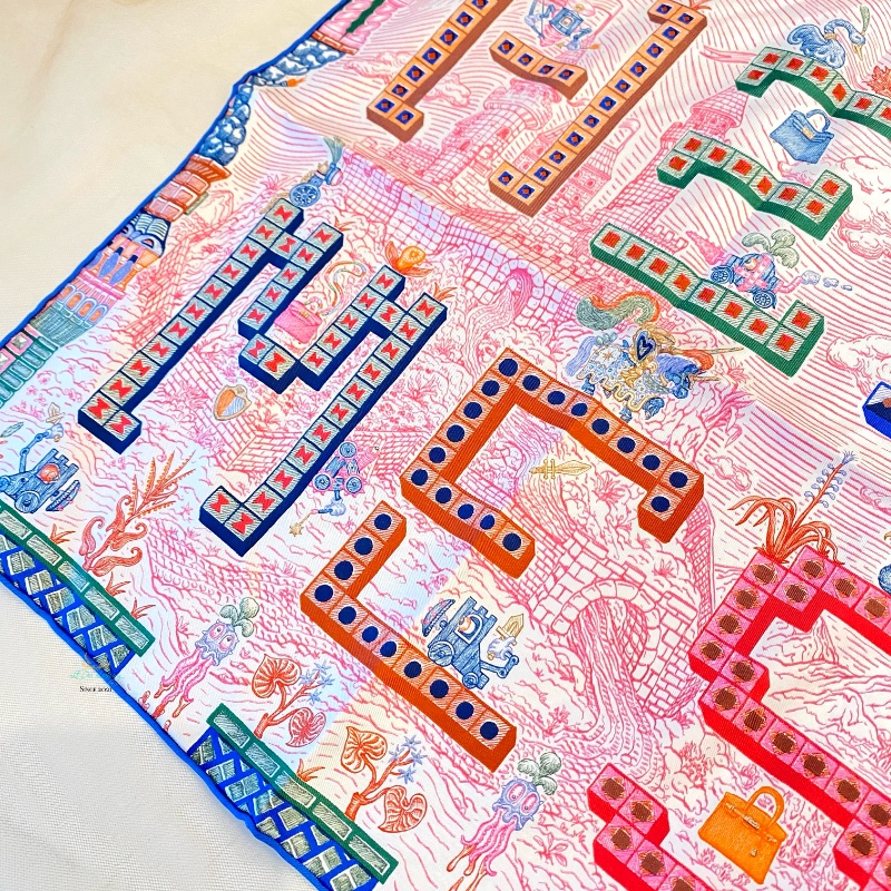 Hermes 愛馬仕 全新商品  絲巾大冒險 方巾 裱框方巾 領巾 頭巾 45 x 45 公分-3