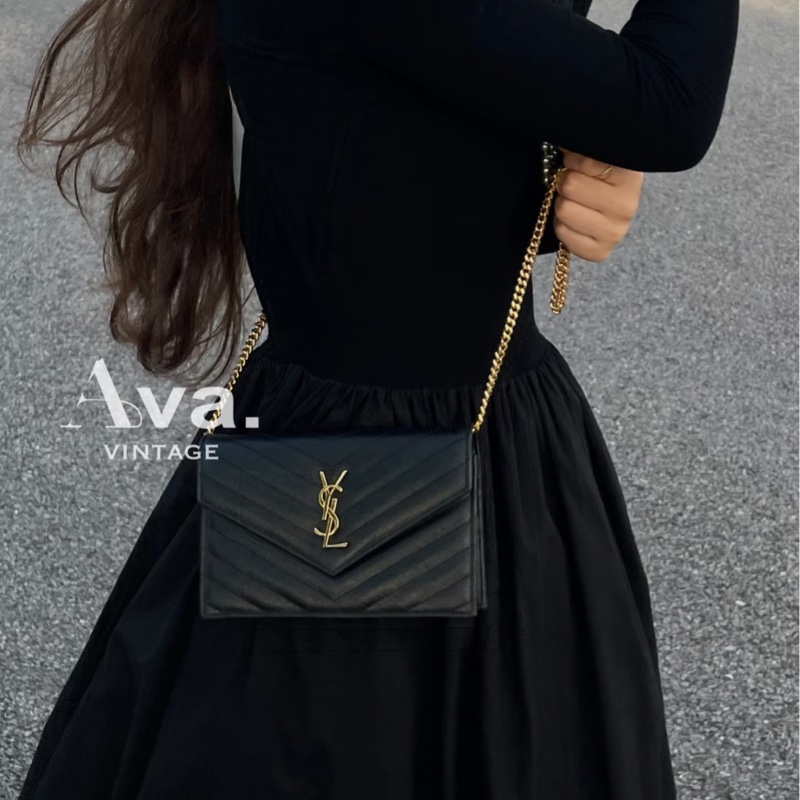 #全網最低💰年底清倉價 #魚子醬 Ysl Woc黑金鏈條🉑斜挎/肩背-2