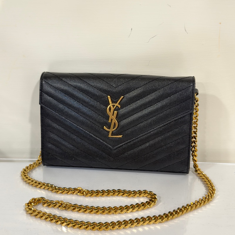 #全網最低💰年底清倉價 #魚子醬 Ysl Woc黑金鏈條🉑斜挎/肩背-5