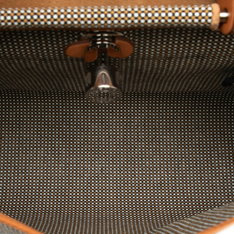 愛馬仕 Airbag Zip 31 Le Tourne 手提包/單肩包，兩用，棕色/黑色皮革帆布，女士款-3