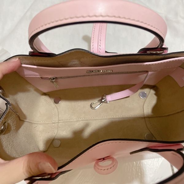 Longchamp roseau 櫻花粉S號竹節包-8