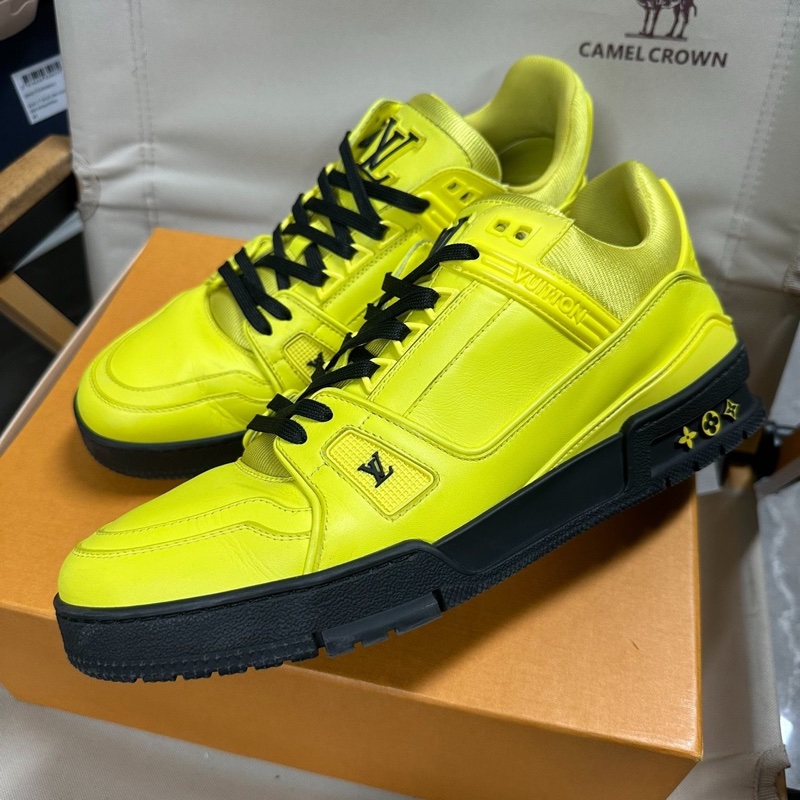 LOUIS VUITTON Trainer 低幫 黃黑色 42碼-0