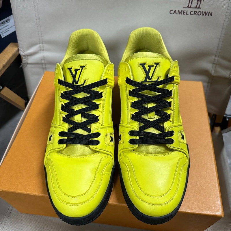 LOUIS VUITTON Trainer 低幫 黃黑色 42碼-1