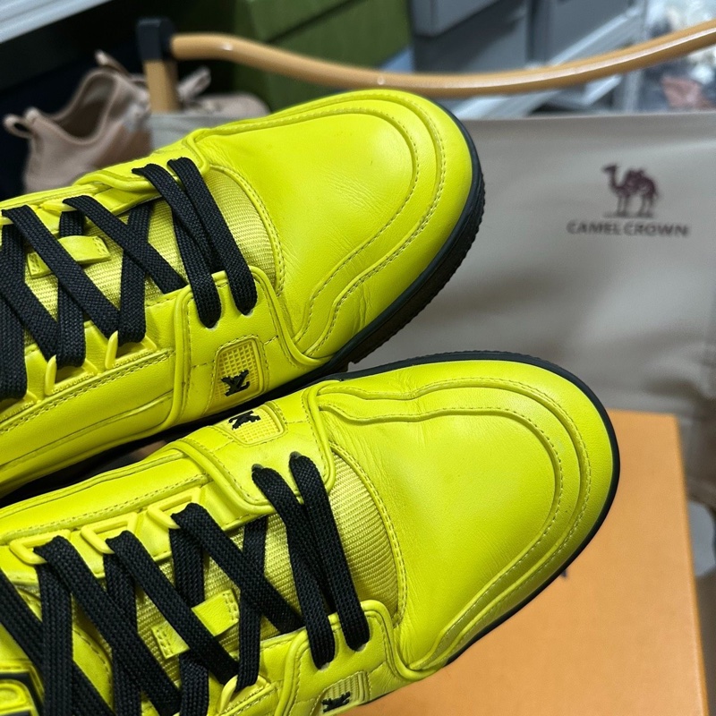 LOUIS VUITTON Trainer 低幫 黃黑色 42碼-4