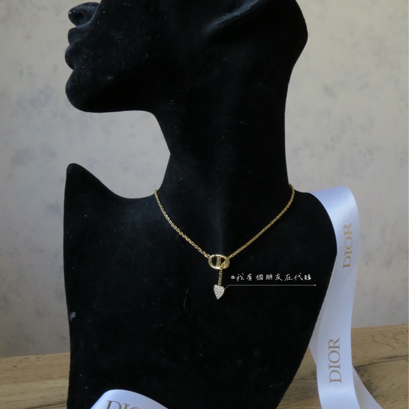 《我有個朋友在代購》Dior滿鑽小愛心垂墜項鍊-2