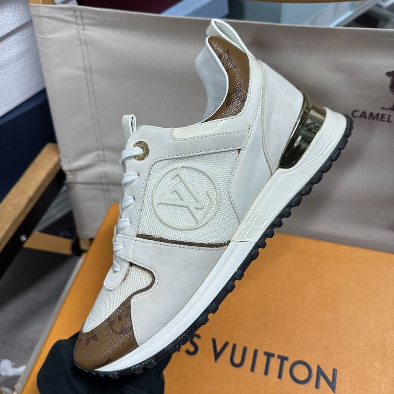 LOUIS VUITTON Run Away 牛皮 平底系帶 低幫 36.5碼-3