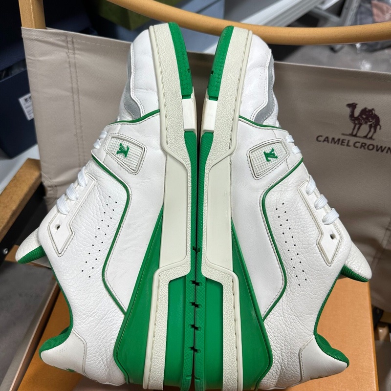 LOUIS VUITTON路易威登 Trainer #54後跟板鞋  白綠 43碼-5