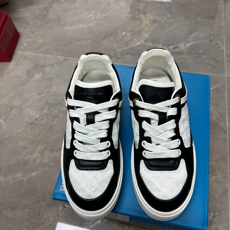 LV路易威登 Time Out黑白浮雕板鞋 女款 拼皮材質 36碼-1