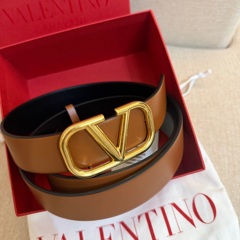 全新VALENTINO棕色女裝真皮腰帶-1
