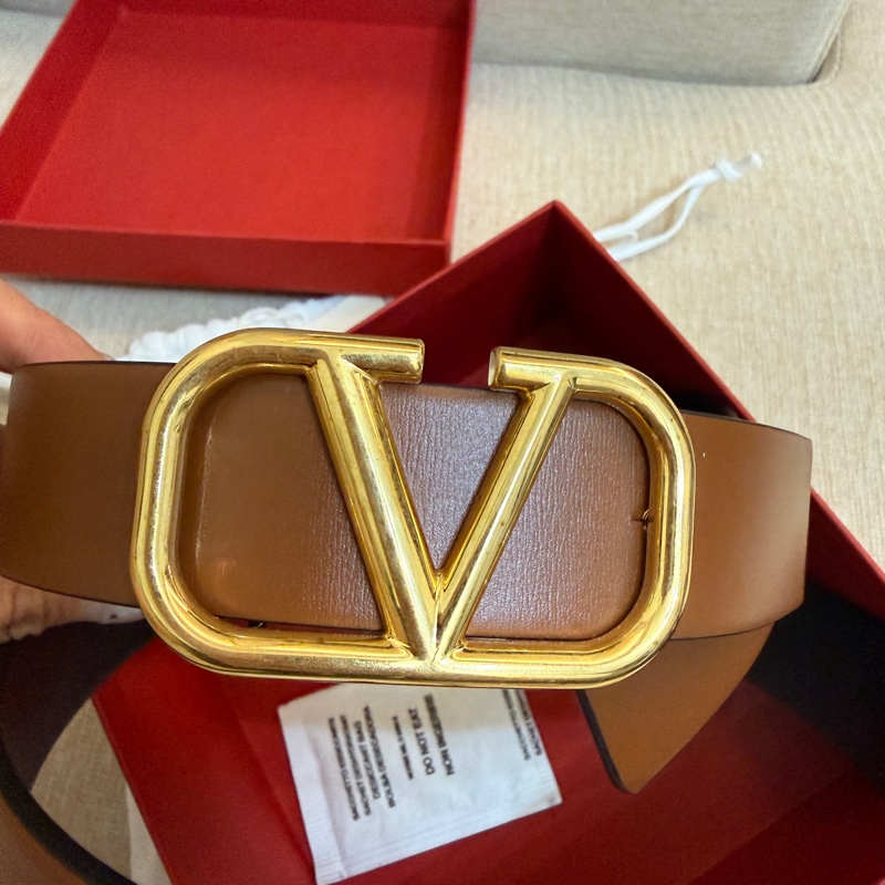 全新VALENTINO棕色女裝真皮腰帶-14