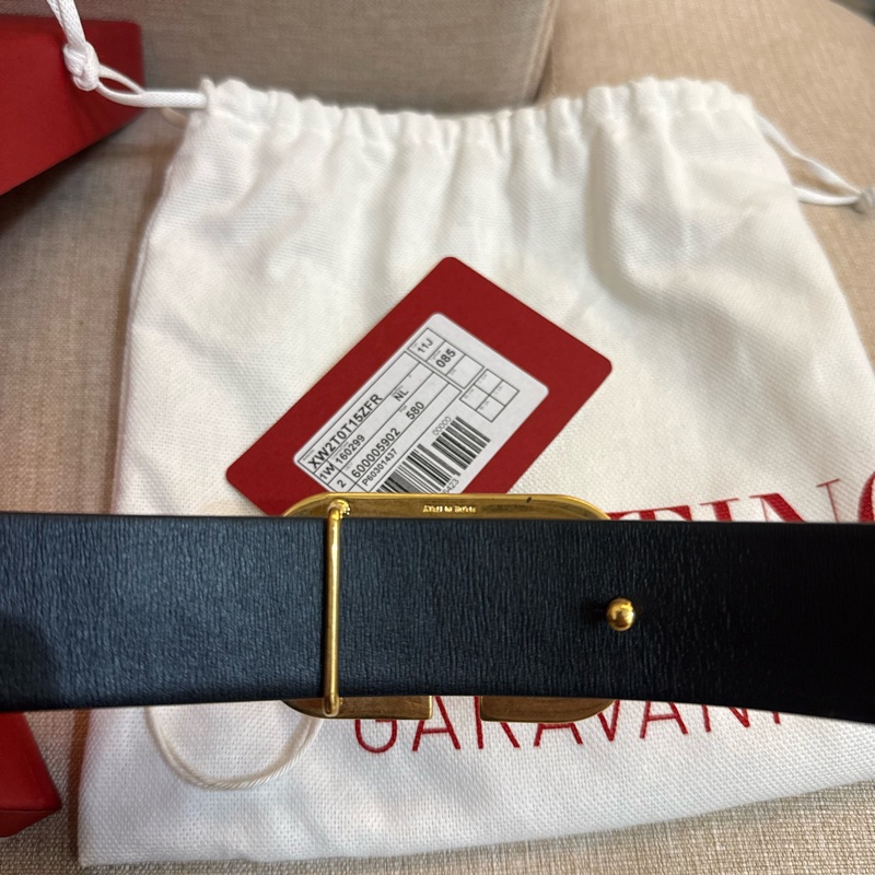 全新VALENTINO棕色女裝真皮腰帶-18