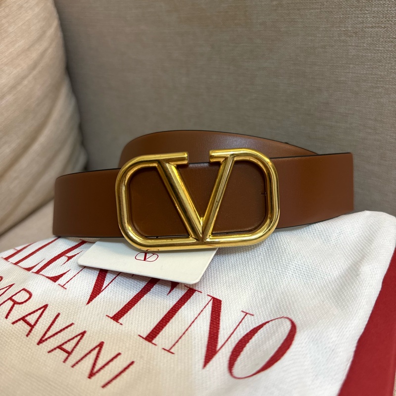 全新VALENTINO棕色女裝真皮腰帶-26