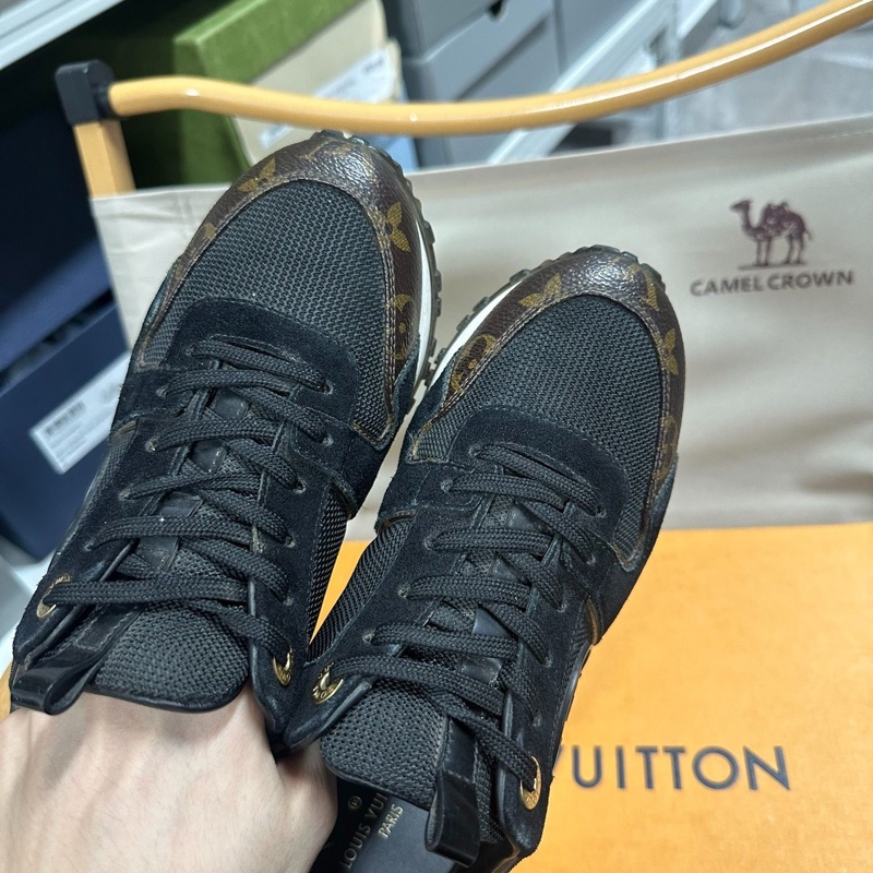 LOUIS VUITTON Run Away 絨面小牛皮經典老花 35碼-5