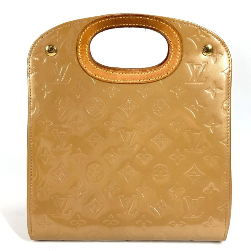 路易威登 M91376 Monogram Vernis Maple Drive 帆布手提包，女士，米色-0