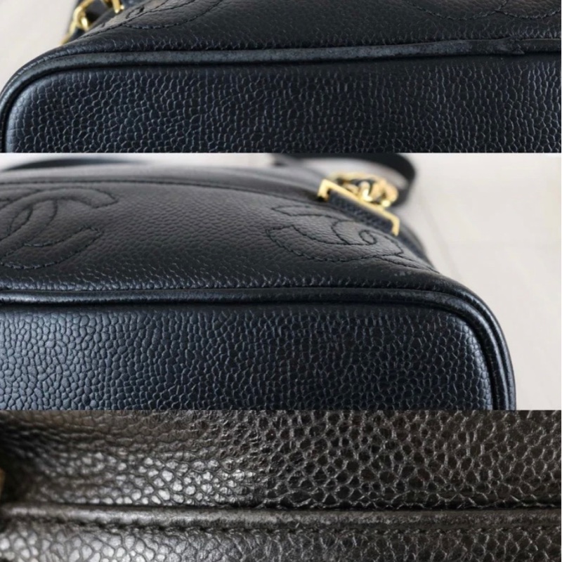 「JL精品代購」 9新 Chanel 香奈兒 黑金 雙肩包-10