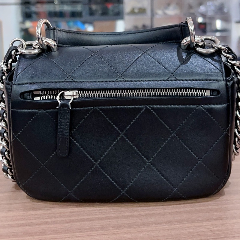 香奈兒Chanel古巴郵差包鏈條包斜挎包底長約21cm-7