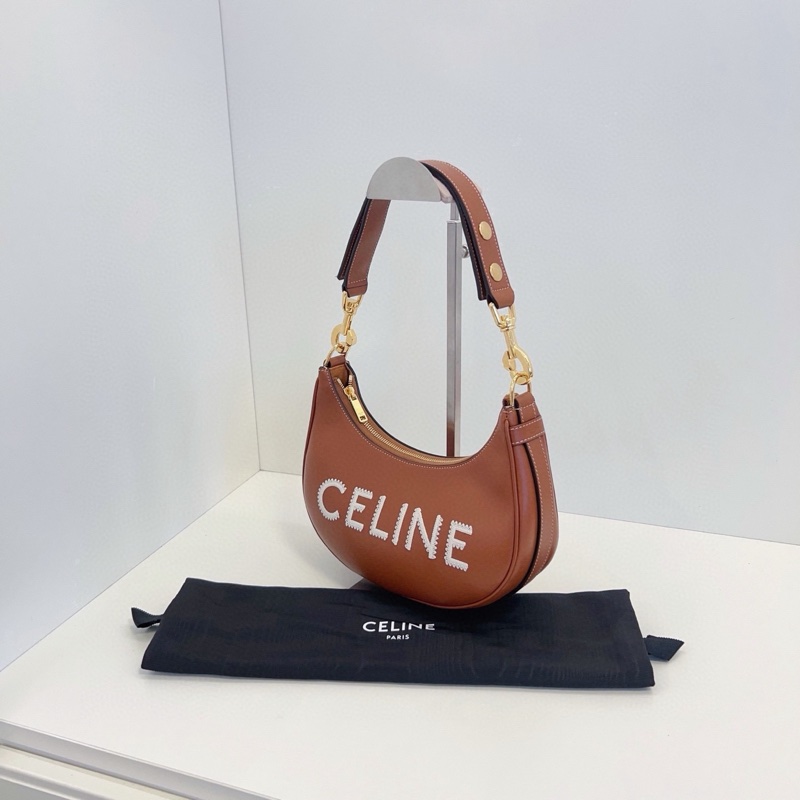 Celine賽琳 焦糖色全皮新款Ava腋下包 月牙包的經典鼻祖 尺寸24*18*7 限量款-1