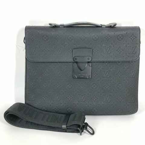 路易威登 M20835 Monogram Taurillon S-Lock 公事包、商務包、雙肩包、皮革、男女通用、黑色