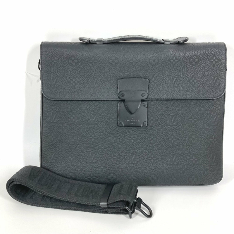路易威登 M20835 Monogram Taurillon S-Lock 公事包、商務包、雙肩包、皮革、男女通用、黑色-0