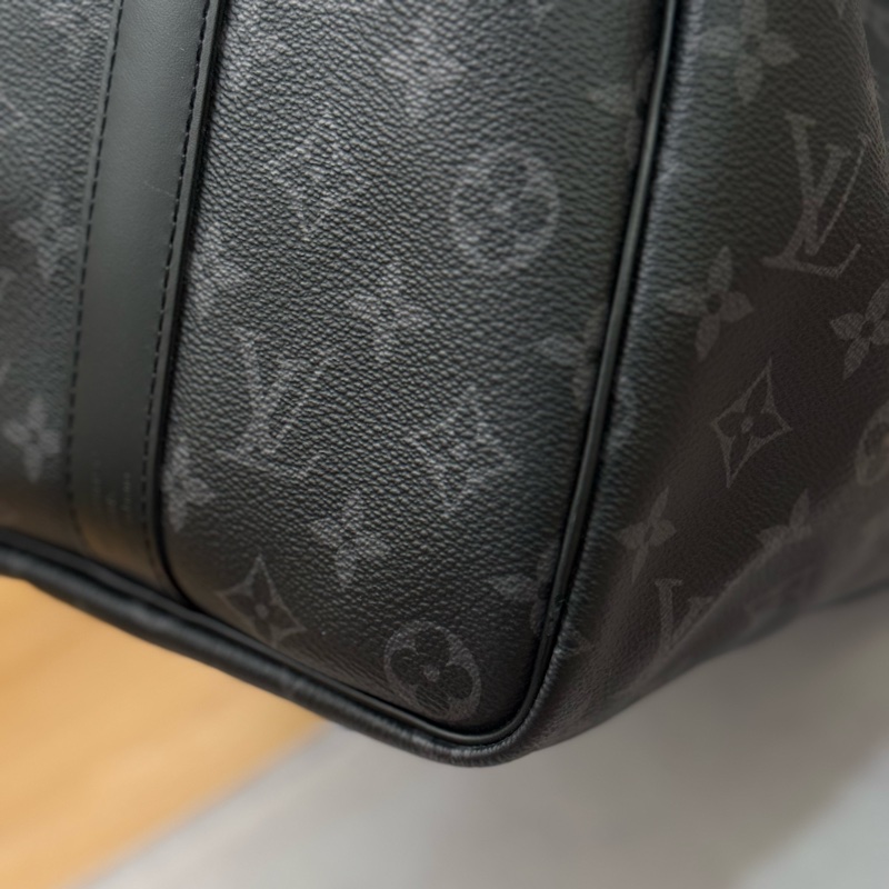 （台灣專櫃購證🇹🇼）Lv keepall45 黑老花旅行袋-7