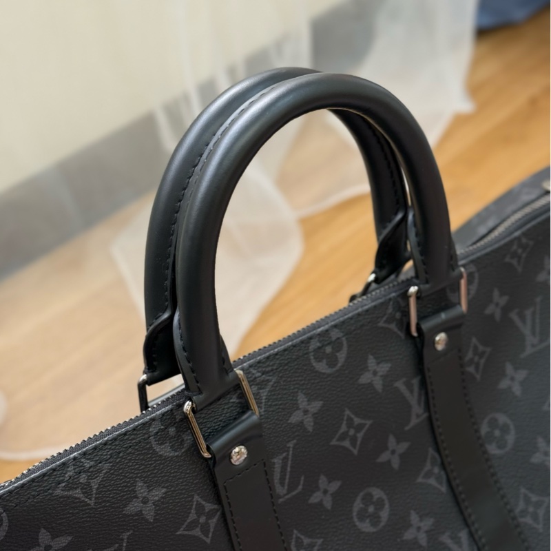 （台灣專櫃購證🇹🇼）Lv keepall45 黑老花旅行袋-14
