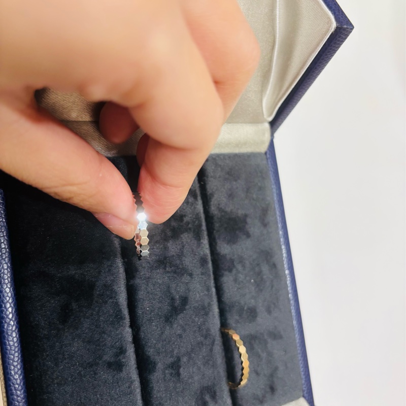 Chaumet Bee my love 蜂巢戒指 白 K 金 戒圍53-2