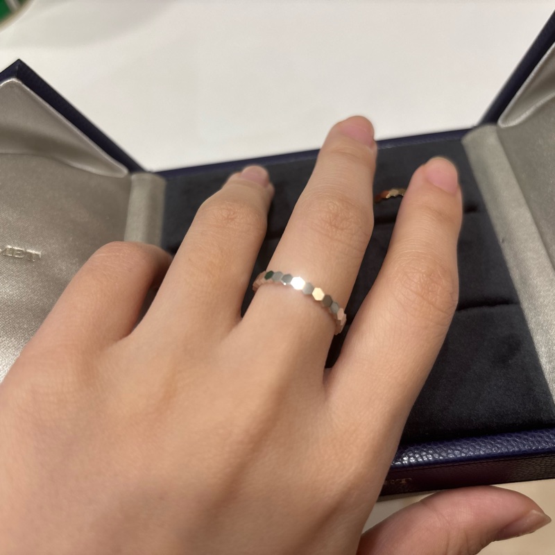 Chaumet Bee my love 蜂巢戒指 白 K 金 戒圍53-4