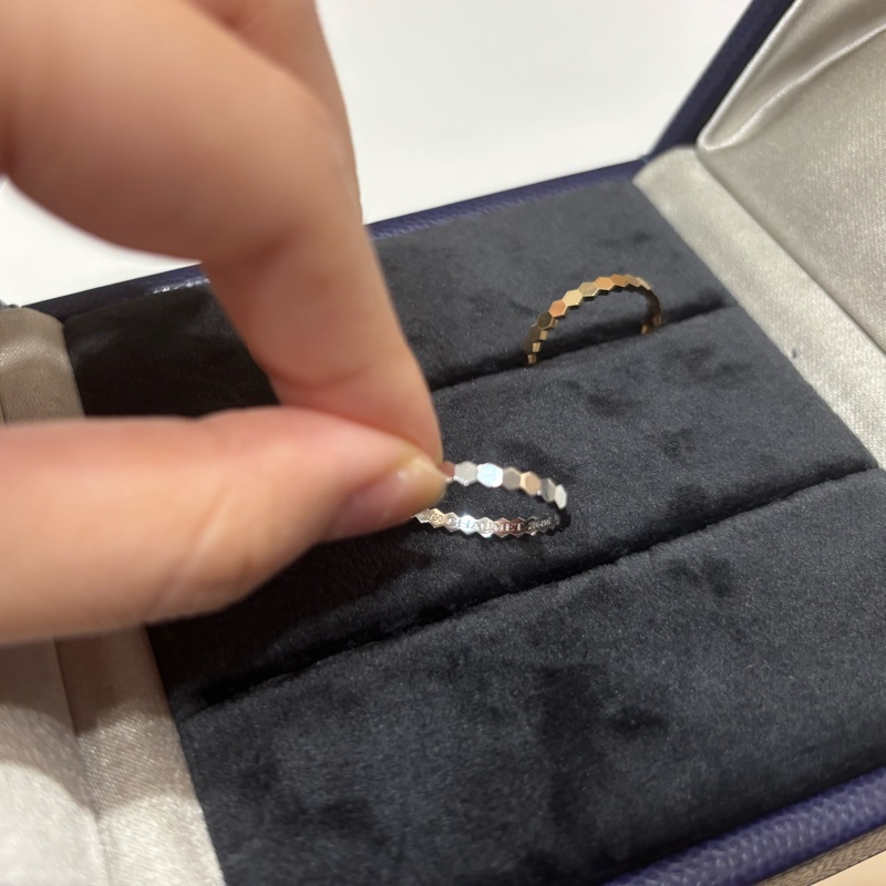 Chaumet Bee my love 蜂巢戒指 白 K 金 戒圍53-7