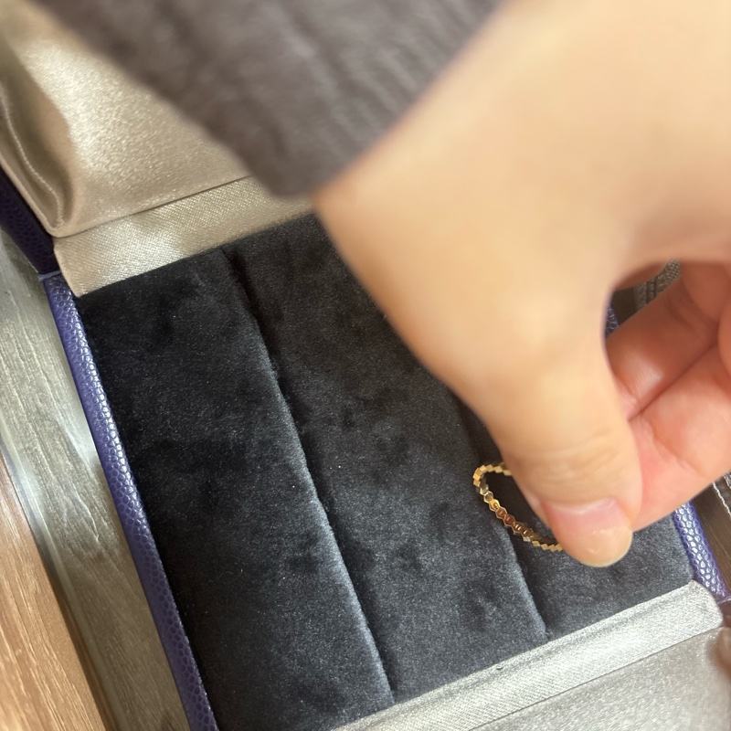 Chaumet Bee my love 蜂巢戒指 黃 K 金 戒圍53-8