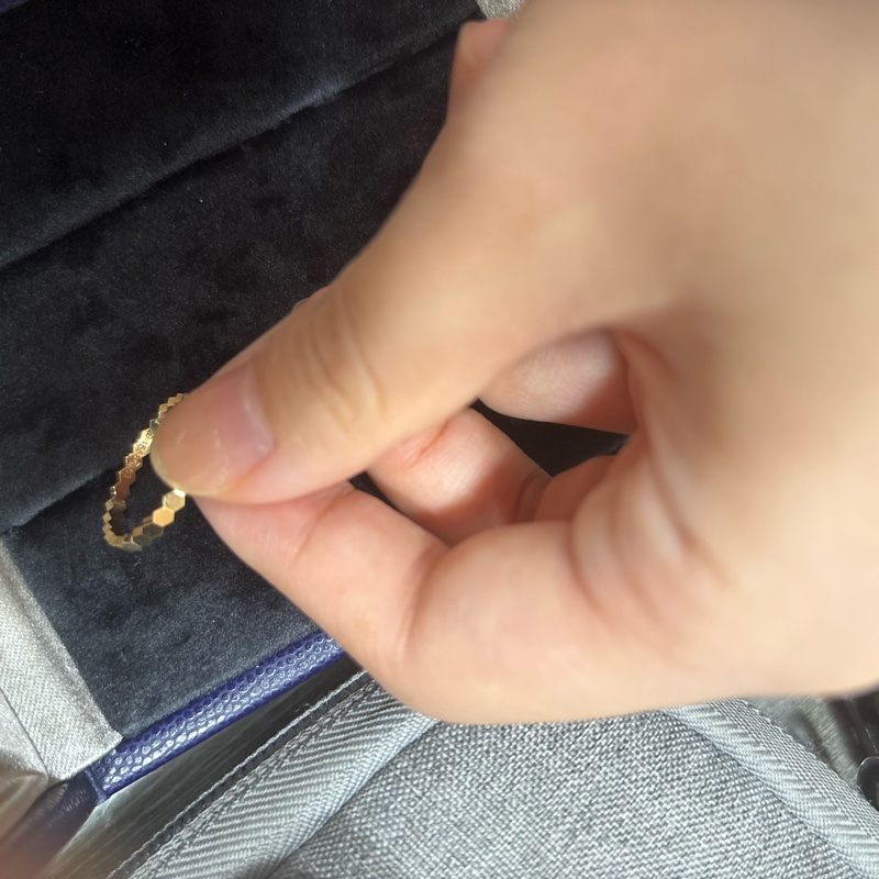 Chaumet Bee my love 蜂巢戒指 黃 K 金 戒圍53-9