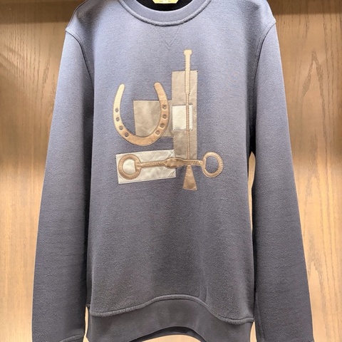 Hermes 愛馬仕 新款 運動膠囊系列 95新 S深藍色拼皮馬蹄Logo