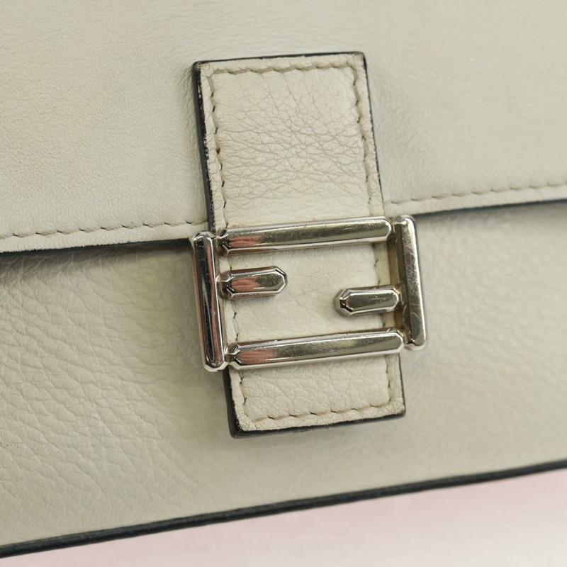 【日本直送】FENDI 鏈條雙環迷你法國棍單肩包 皮革 粉紅色 銀色 正品 bs32459V-17