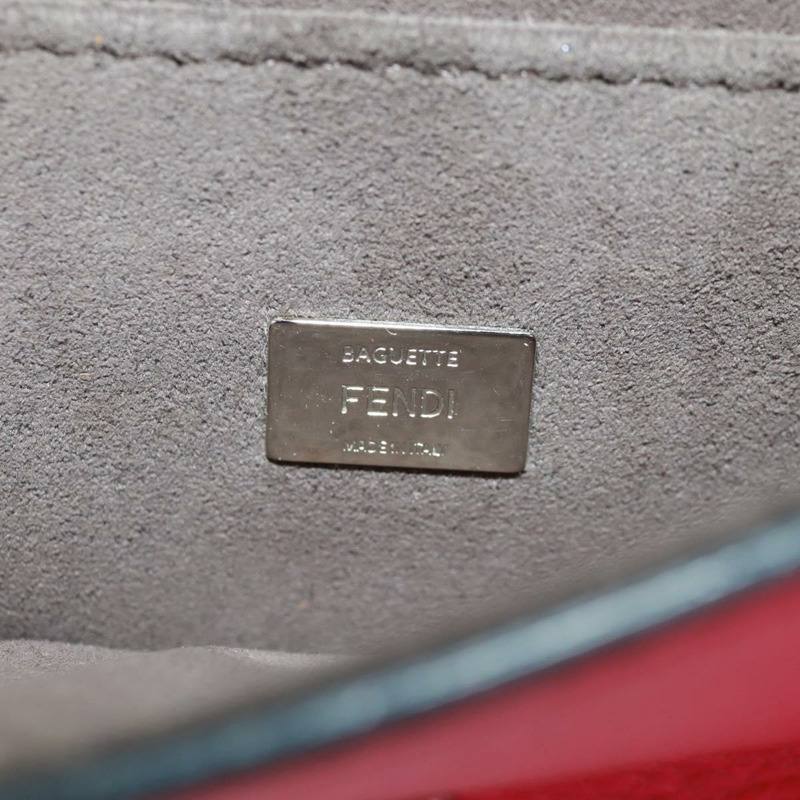 【日本直送】FENDI 鏈條雙環迷你法國棍單肩包 皮革 粉紅色 銀色 正品 bs32459V-22