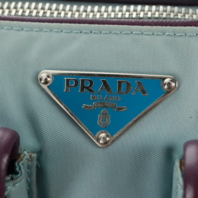 【日本直送】PRADA 尼龍雙肩包 淺藍色 銀色 正品 164216V-17