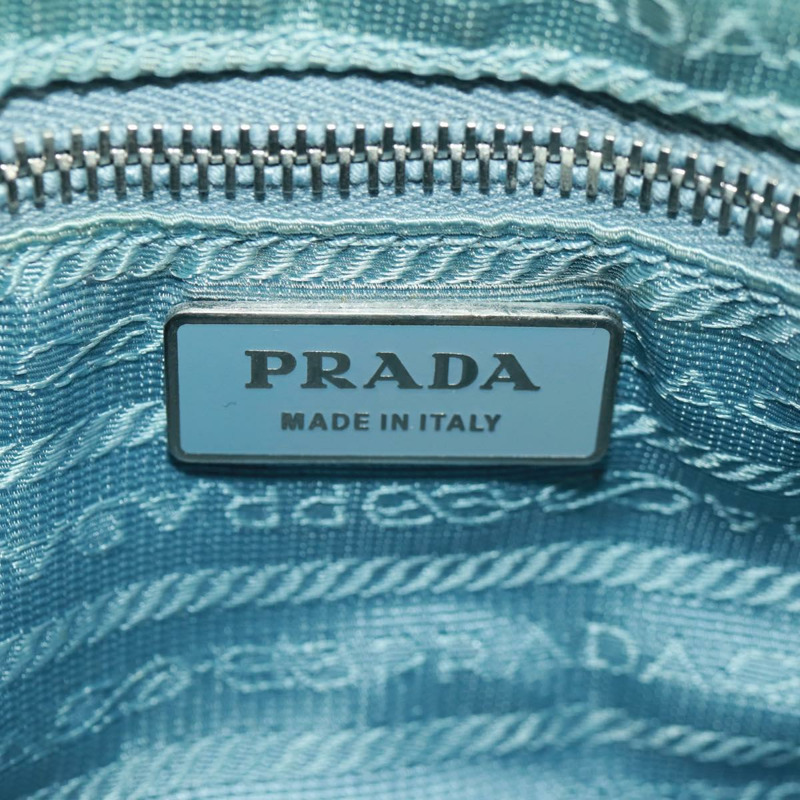 【日本直送】PRADA 尼龍雙肩包 淺藍色 銀色 正品 164216V-22