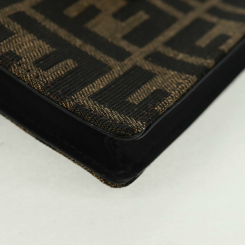 【日本直送】FENDI Zucca帆布單肩包 黑色棕色 正品 165610SAM-16