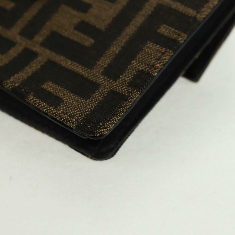 【日本直送】FENDI Zucca帆布單肩包 黑色棕色 正品 165610SAM-17