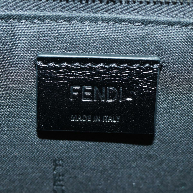 【日本直送】FENDI Zucca帆布單肩包 黑色棕色 正品 165610SAM-19