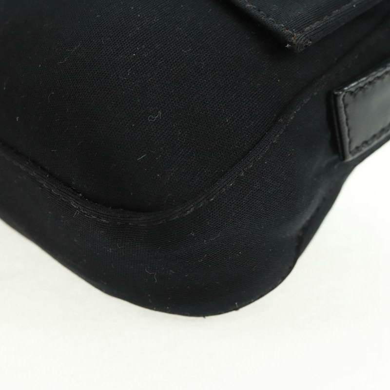 【日本直送】FENDI Mamma 水桶單肩包 Jersey 黑色銀色 Auth am10561V-14