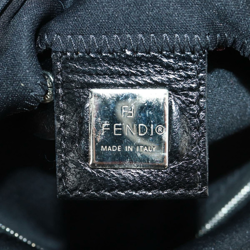 【日本直送】FENDI Mamma 水桶單肩包 Jersey 黑色銀色 Auth am10561V-19