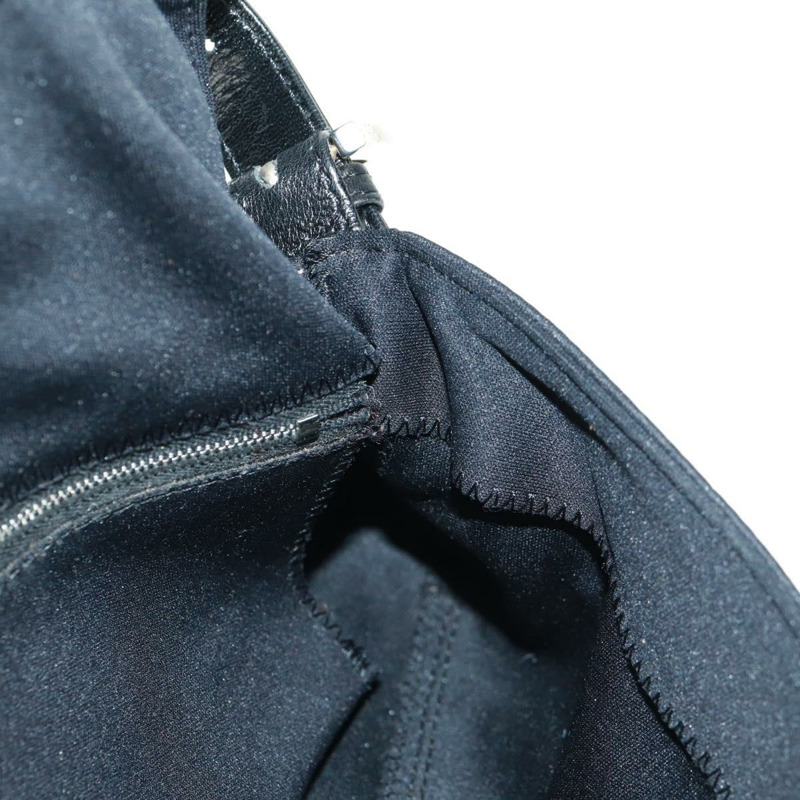 【日本直送】FENDI Mamma 水桶單肩包 Jersey 黑色銀色 Auth am10561V-20
