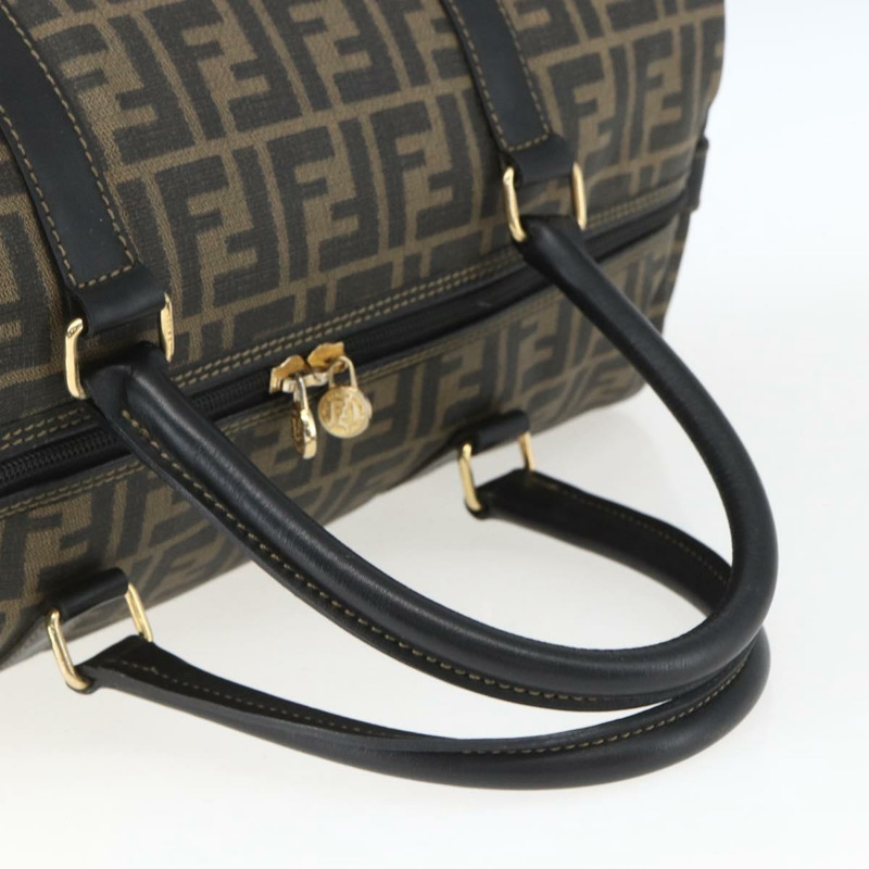 【日本直送】FENDI Zucca 帆布波士頓包棕色黑色正品 157227-6