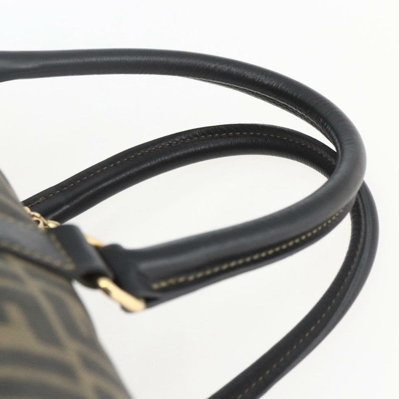 【日本直送】FENDI Zucca 帆布波士頓包棕色黑色正品 157227-7