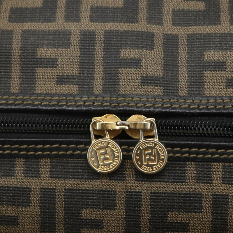 【日本直送】FENDI Zucca 帆布波士頓包棕色黑色正品 157227-9