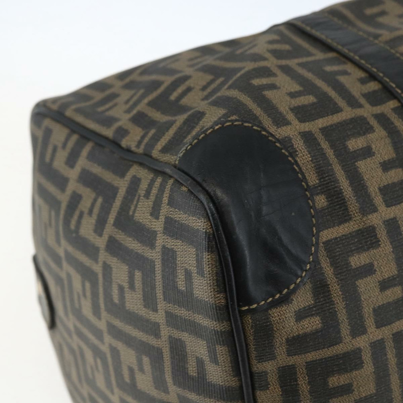 【日本直送】FENDI Zucca 帆布波士頓包棕色黑色正品 157227-13