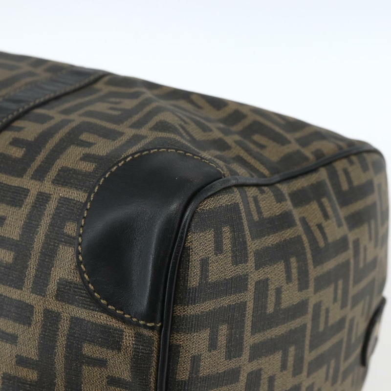 【日本直送】FENDI Zucca 帆布波士頓包棕色黑色正品 157227-14