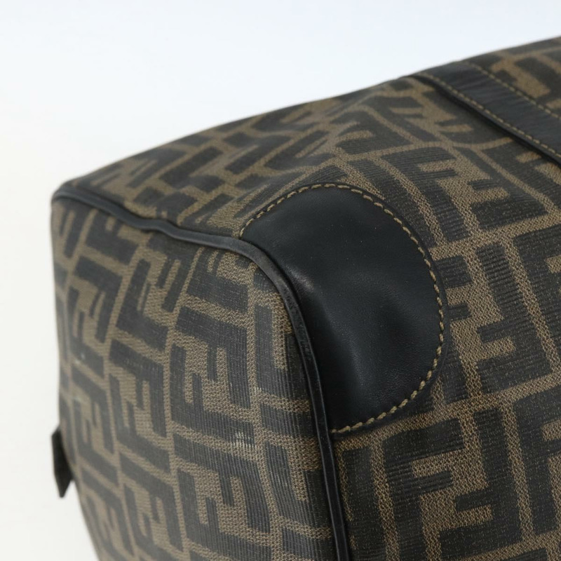 【日本直送】FENDI Zucca 帆布波士頓包棕色黑色正品 157227-15