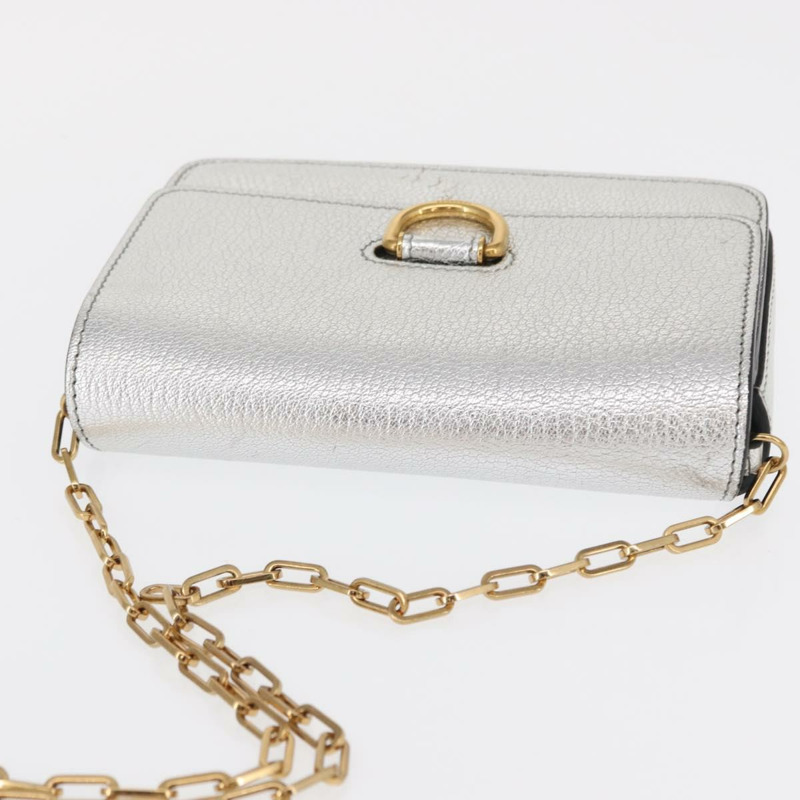 【日本直送】BURBERRY 鏈條單肩包 皮革 金色銀色 正品 ka1604M-5