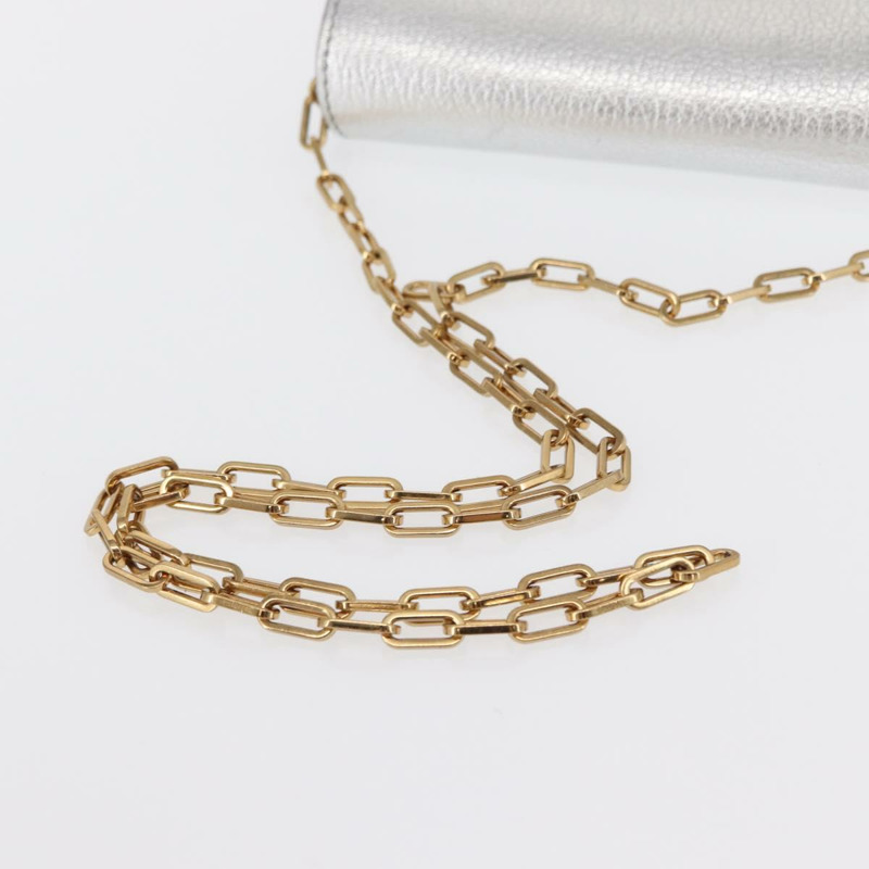 【日本直送】BURBERRY 鏈條單肩包 皮革 金色銀色 正品 ka1604M-6