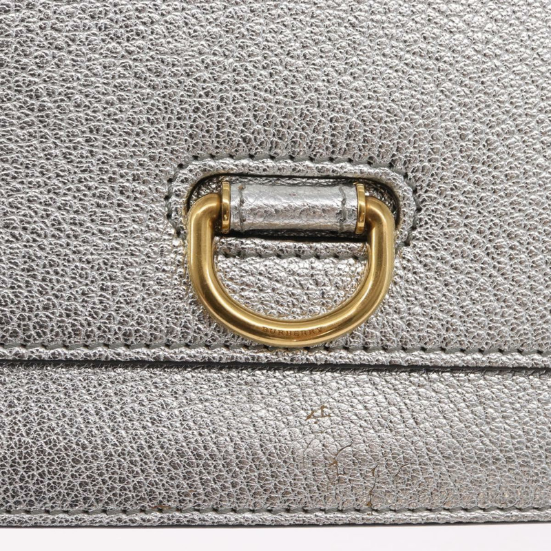 【日本直送】BURBERRY 鏈條單肩包 皮革 金色銀色 正品 ka1604M-17